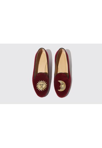 Slippers Jordan Burgundy Velvet Samt