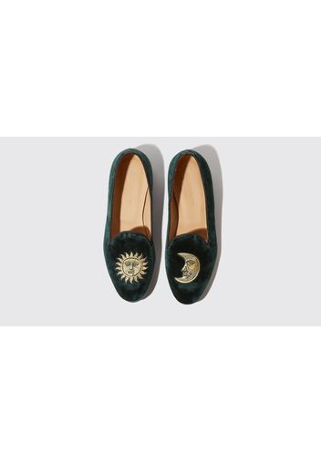 Slippers Jordan Green Velvet Veloursleder