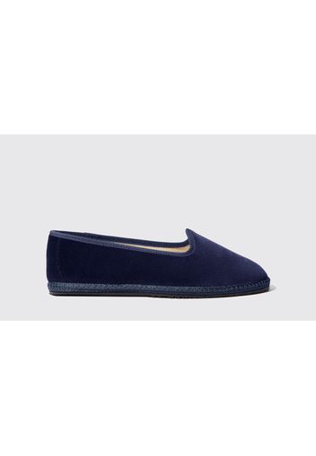 Slippers Valentina Blu Velluto Samt