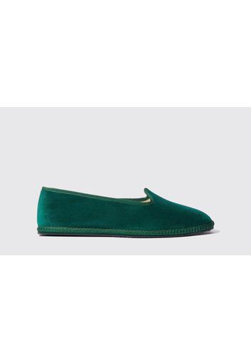 Slippers Valentino Verde Velluto Samt