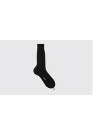 Socken Black Cotton Calf Socks Cotton