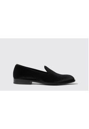 Slippers George Black Velvet Samt