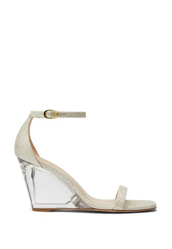 Nudistlucite 85 Wedge - Frau Keilabsatzschuh Platin 37