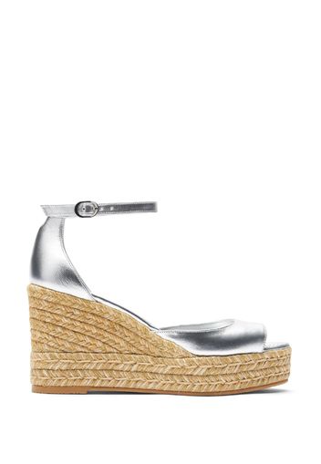 Nudistia Espadrille Wedge - Frau Keilabsatzschuh Silber 38.5