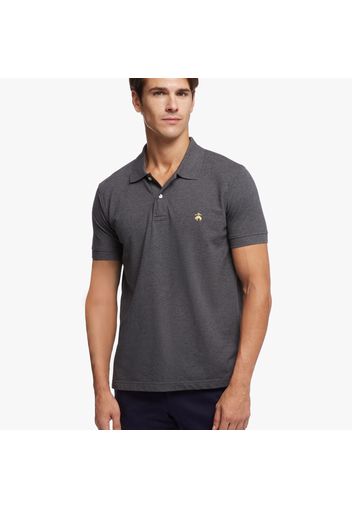 Slim Fit kurze Ärmel Piqué-Polohemd - male Grau L