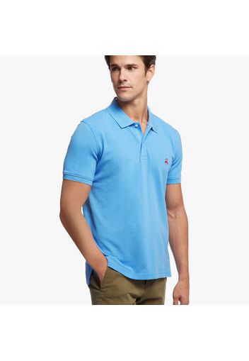 Extra Slim Fit kurze Ärmel Supima-Baumwolle Polohemd - male Intensives Hellblau L