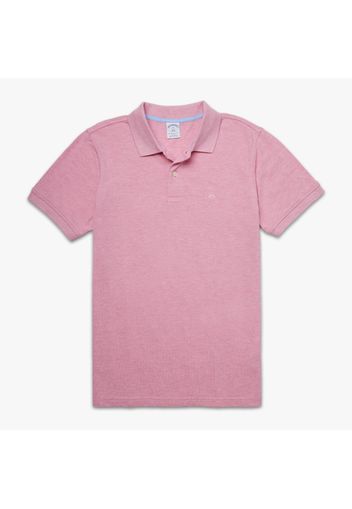 Slim Fit kurze Ärmel Pikee-Poloshirt - male Rosa XL