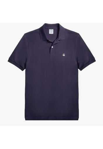 Slim Fit kurze Ärmel Supima-Baumwolle Polohemd - male Marineblau L