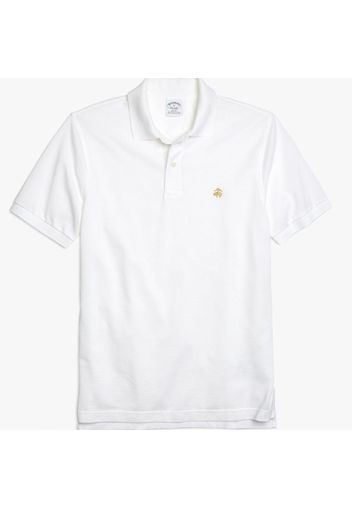Slim Fit kurze Ärmel Supima-Baumwolle Poloshirt - male Weiß M