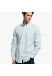 Regent Regular Fit Freizeithemd, Seersucker Stretch, Button-Down-Kragen - male Aquamarin L