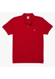 Pikee-Poloshirt in Slim-Fit mit kurzen Ärmeln - male Rot L