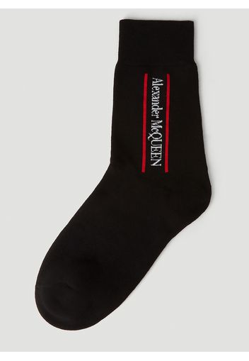 Logo Intarsia Socks - Mann Socken L