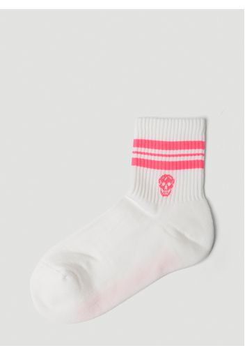 Skull Stripe Sports Socks - Frau Socken M