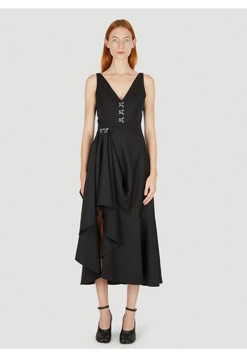 Asymmetric Drape Dress - Frau Kleider It - 38