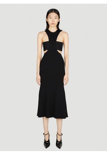 Slashed Harness Midi Dress - Frau Kleider S