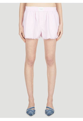 Frayed Boxer Shorts - Frau Shorts L