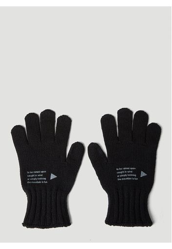 Text Print Gloves - Mann Handschuhe One Size