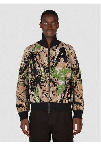 Camouflage Varsity Cardigan - Mann Strick M