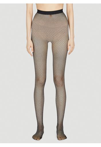 Crystal Embellished Mesh Tights - Frau Leggings S