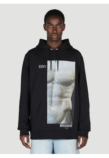 Statue Print Hooded Sweatshirt - Mann Sweatshirts Xl