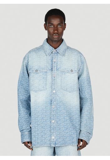 Monogram Denim Shirt - Mann Hemden Eu - 52