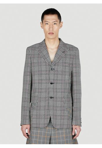 Check Single Breasted Blazer - Mann Blazers M