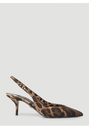 Leopard-print Slingback Heels - Frau Heels Eu - 36