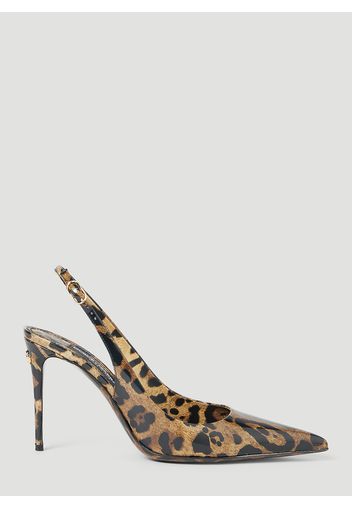 Kim Leopard Print Slingback Heels - Frau Heels Eu - 36