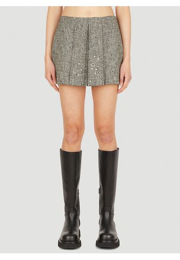 Eyelet Pleated Mini Skirt - Frau Röcke It - 38