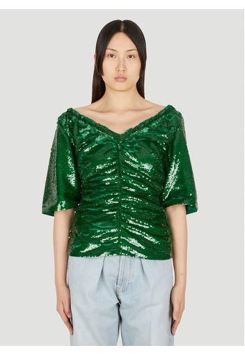 Ruched Sequin Top - Frau Tops Eu - 38