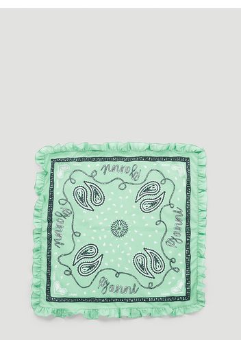 Ruffled Printed Bandana - Frau Scarves One Size