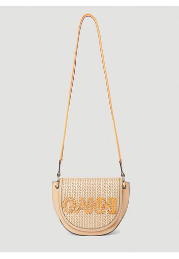 Banner Saddle Raffia Shoulder Bag - Frau Schultertaschen One Size