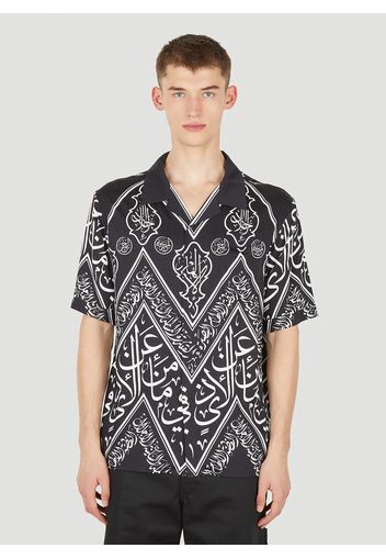 Graphic Print Bowling Shirt - Mann Hemden M