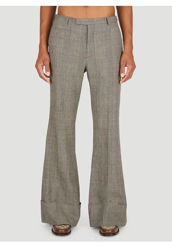 Prince Of Wales Flared Pants - Mann Hosen It - 50