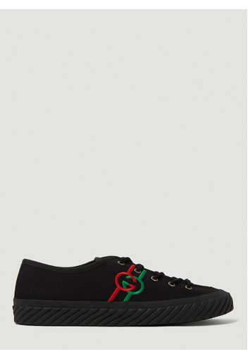 Gg Embroidered Plimsoll Sneakers - Mann Sneakers Uk - 11