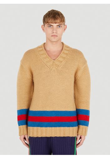 Striped Sweater - Mann Strick Xl