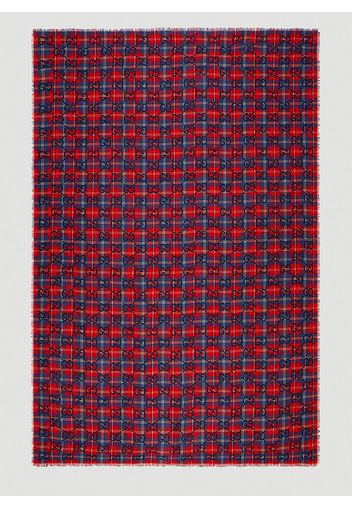 Maxi Gg Tartan Scarf - Mann Schals One Size