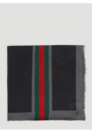 Gg Web Stripe Scarf - Mann Schals One Size