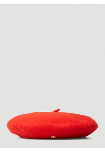 Gg Logo Plaque Beret - Mann Hats M