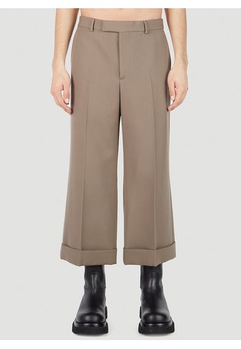 Cropped Wide Leg Pants - Mann Hosen It - 46