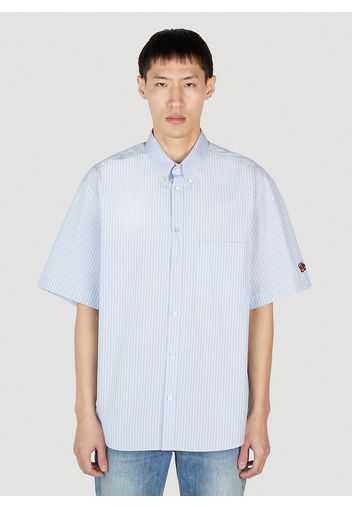 Striped Short Sleeve Shirt - Mann Hemden It - 52