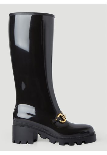 Knee High Horsebit Rain Boots - Frau Stiefel Eu - 41