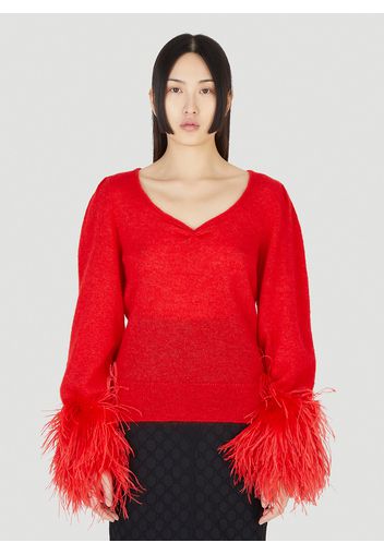 Feather Cuff Sweater - Frau Strick M