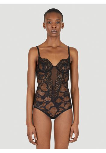 Floral Lace Bodysuit - Frau Unterwäsche Xs