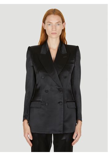 Double Breasted Satin Suit Blazer - Frau Jacken It - 40