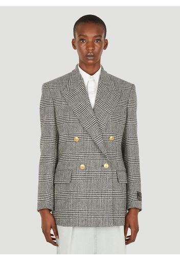 Double Breasted Houndstooth Blazer - Frau Blazers It - 40