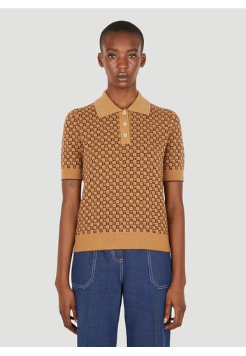 Square G Knit Polo Shirt - Frau Hemden Xs