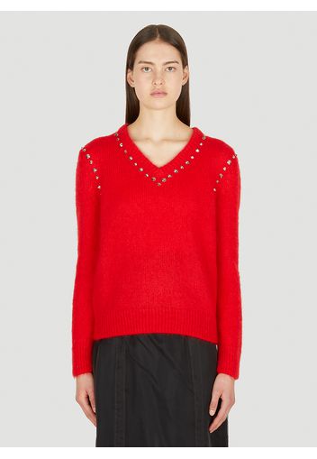 Stud Trim Sweater - Frau Strick M