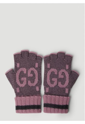 Gg Jacquard Fingerless Gloves - Frau Handschuhe M