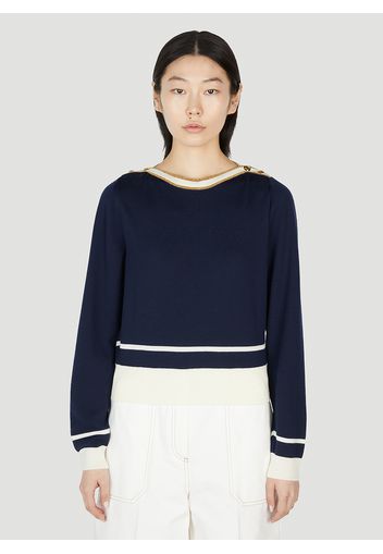 Boat Neck Knit Top - Frau Tops Xs